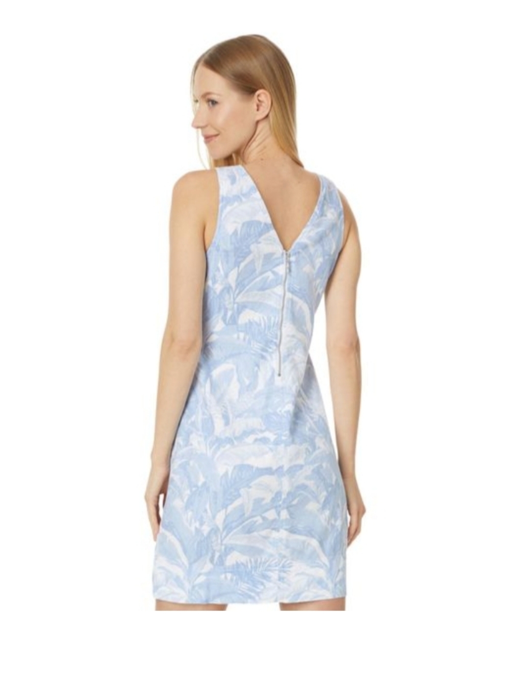 Tommy Bahama Light Blue & White Tropical Dress